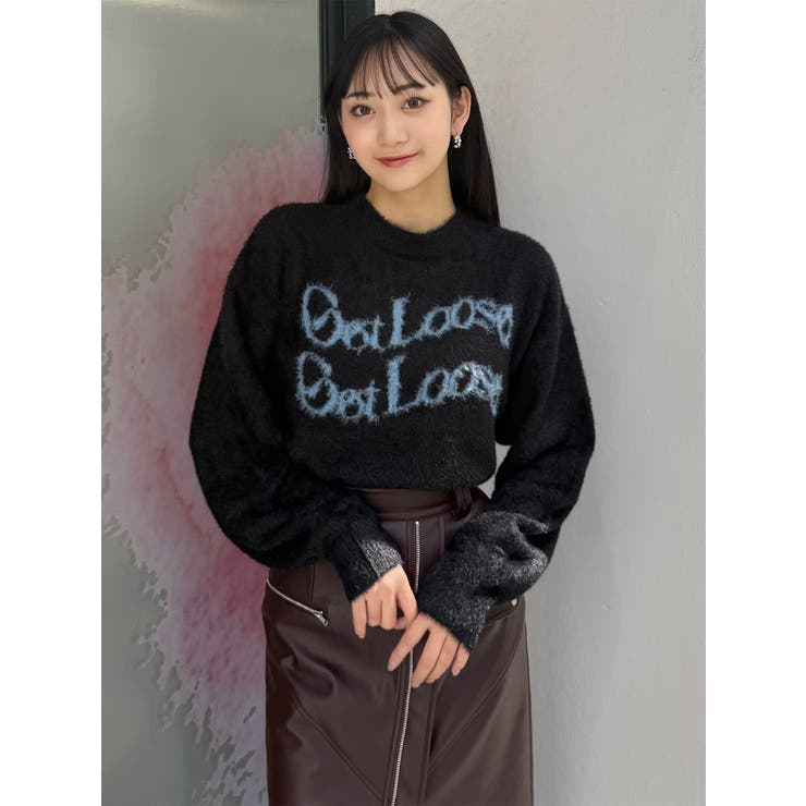 ミニシャギーロゴニット | MURUA | 詳細画像2 