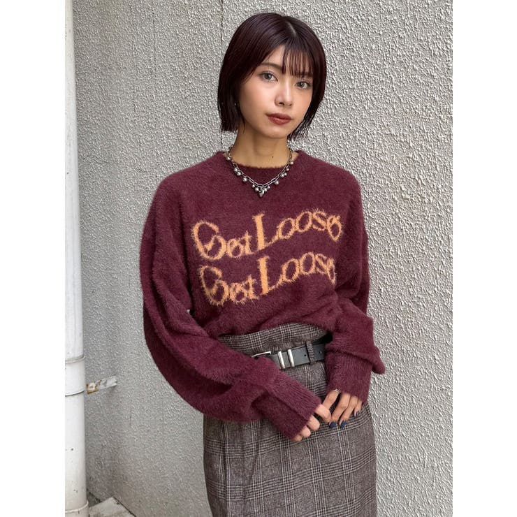 ミニシャギーロゴニット | MURUA | 詳細画像3 