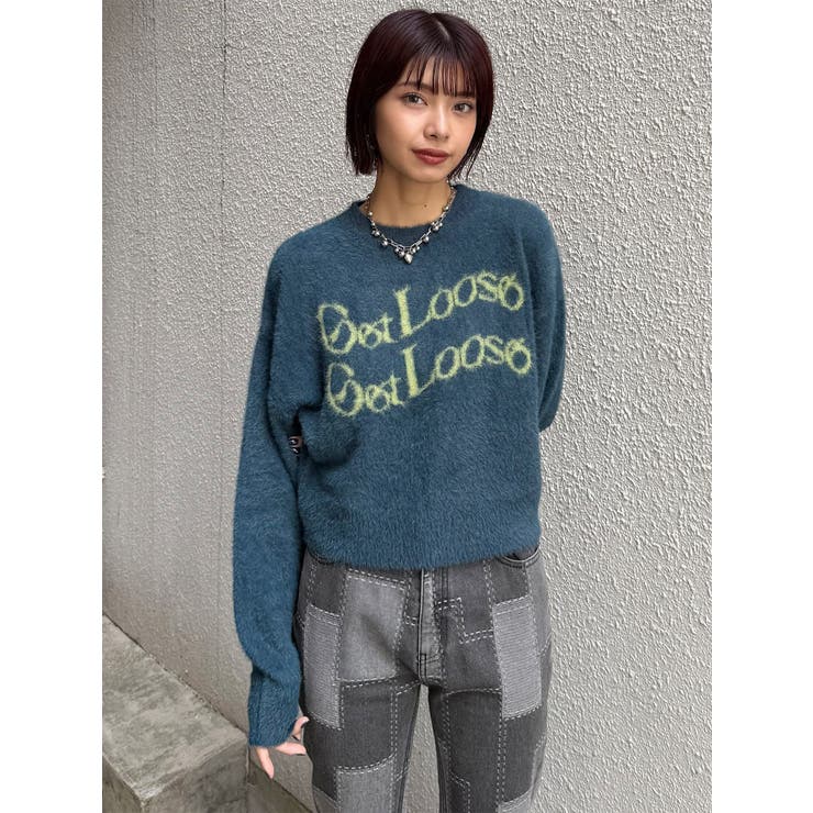 ミニシャギーロゴニット | MURUA | 詳細画像4 