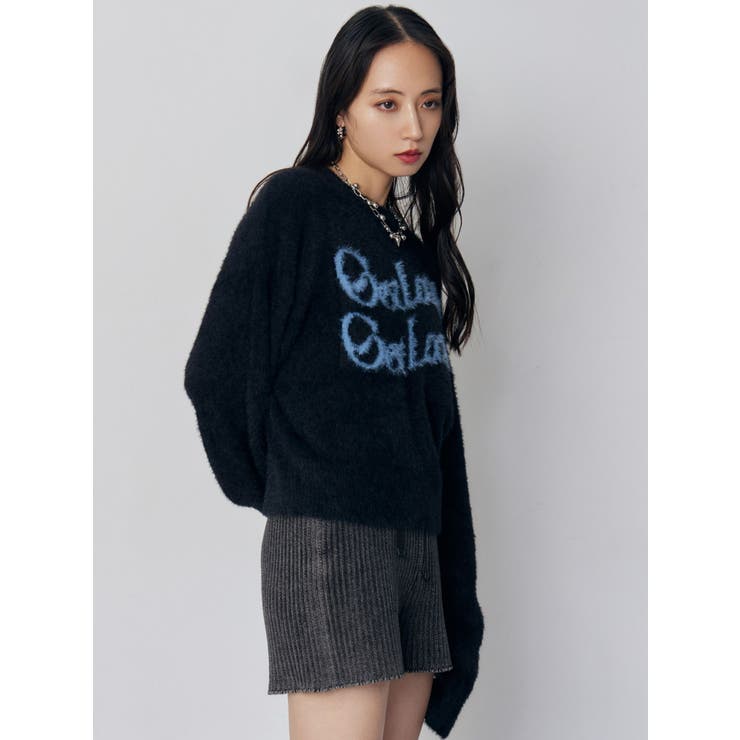 ミニシャギーロゴニット | MURUA | 詳細画像8 