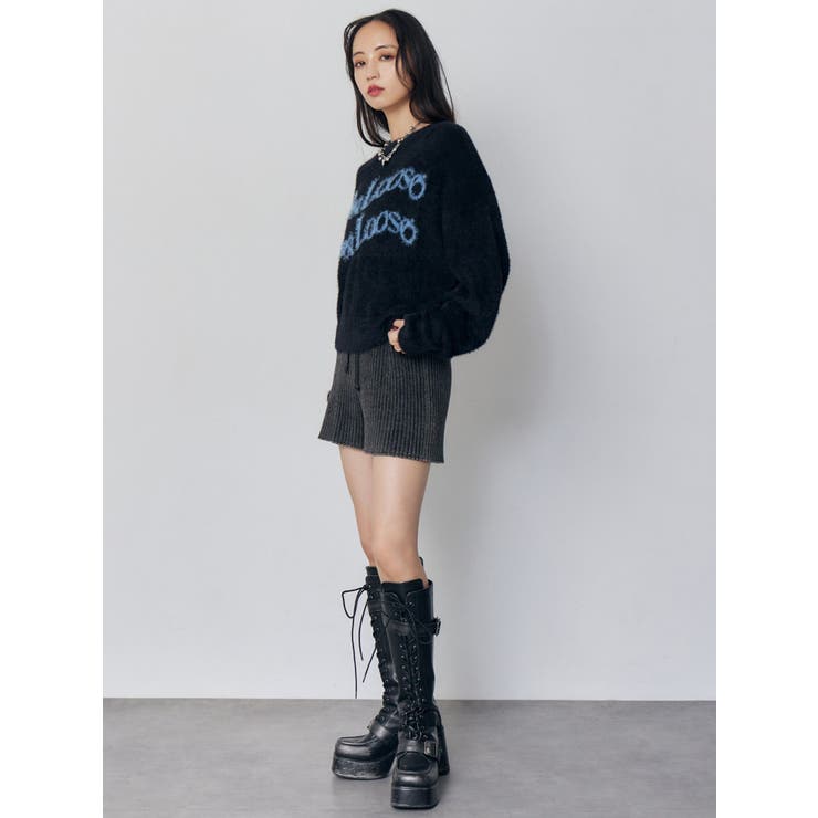 ミニシャギーロゴニット | MURUA | 詳細画像9 