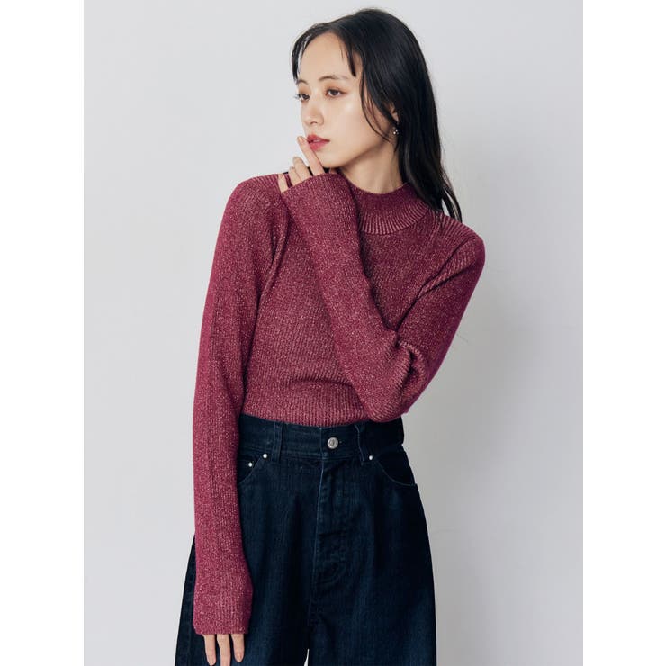 バイカラーラメクロップドニット | MURUA | 詳細画像15 