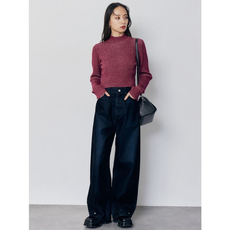 バイカラーラメクロップドニット | MURUA | 詳細画像17 