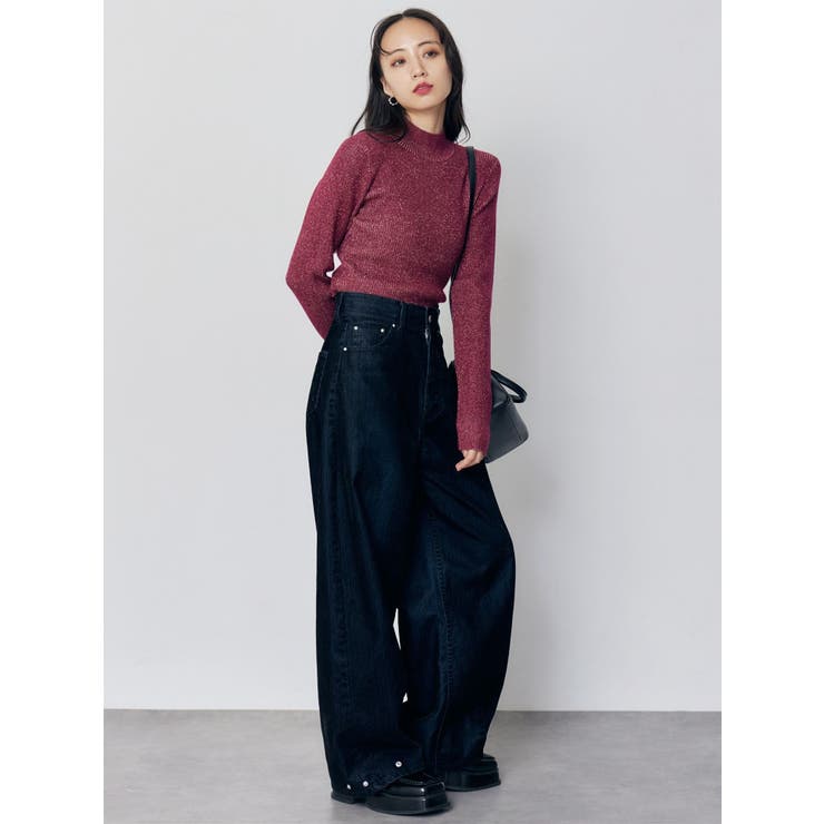 バイカラーラメクロップドニット | MURUA | 詳細画像18 