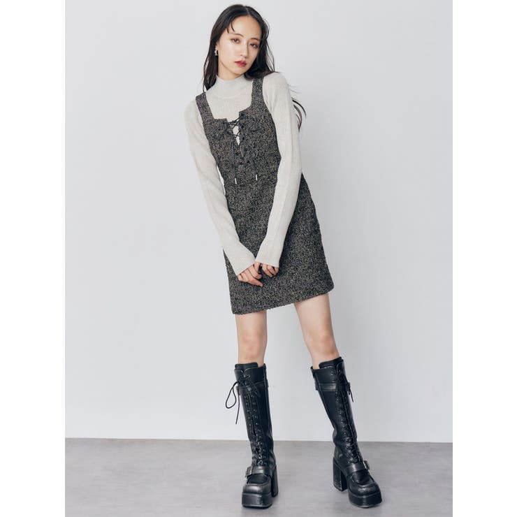 バイカラーラメクロップドニット | MURUA | 詳細画像25 