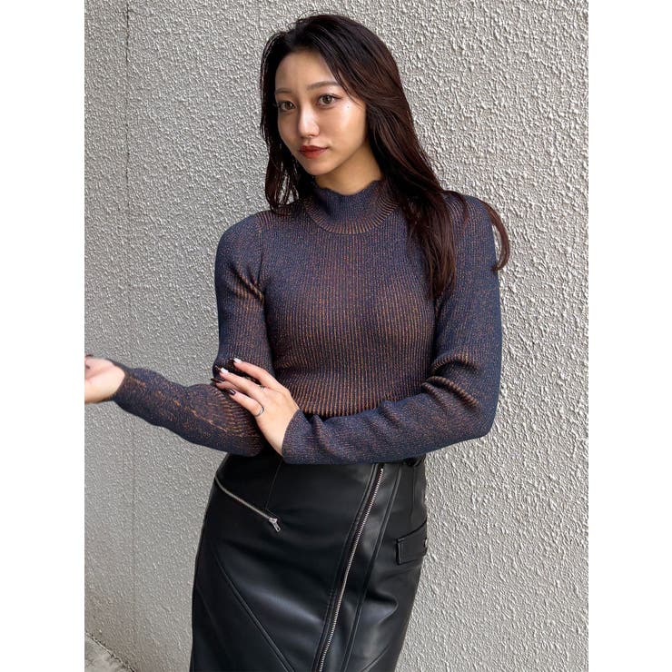 バイカラーラメクロップドニット | MURUA | 詳細画像26 