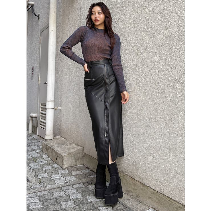 バイカラーラメクロップドニット | MURUA | 詳細画像29 