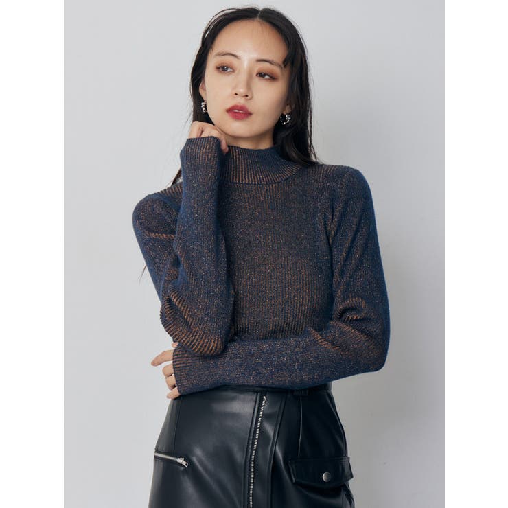 バイカラーラメクロップドニット | MURUA | 詳細画像4 