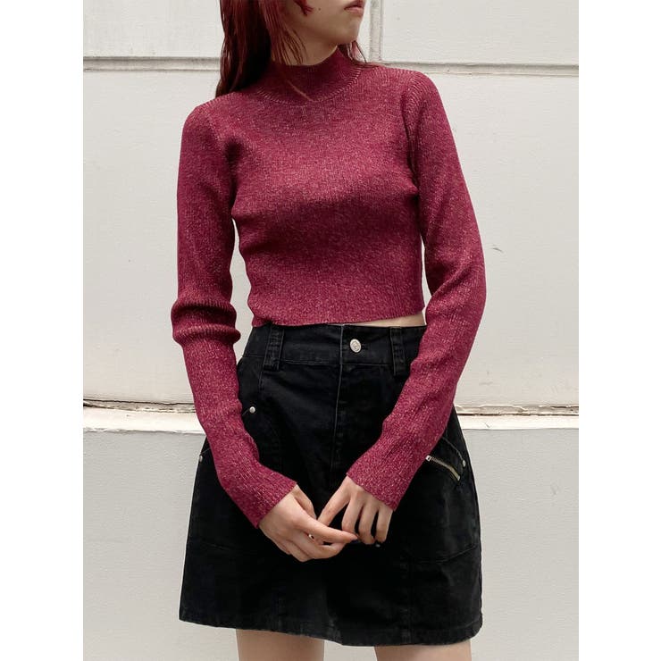 バイカラーラメクロップドニット | MURUA | 詳細画像40 