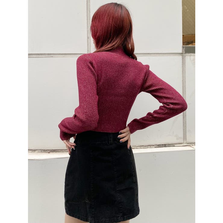 バイカラーラメクロップドニット | MURUA | 詳細画像42 