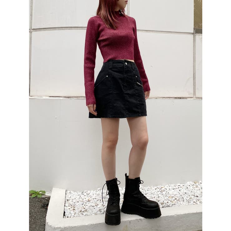 バイカラーラメクロップドニット | MURUA | 詳細画像44 