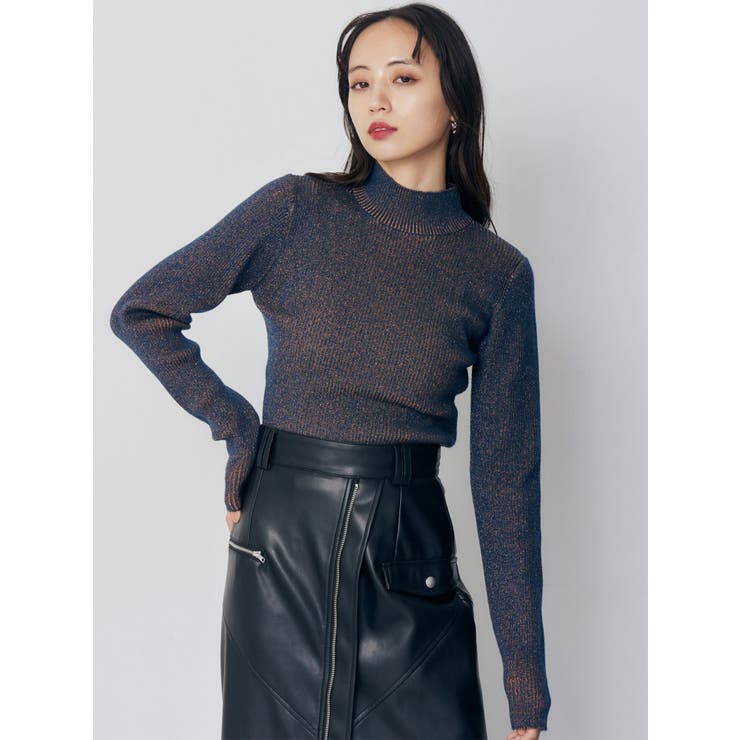 バイカラーラメクロップドニット | MURUA | 詳細画像5 