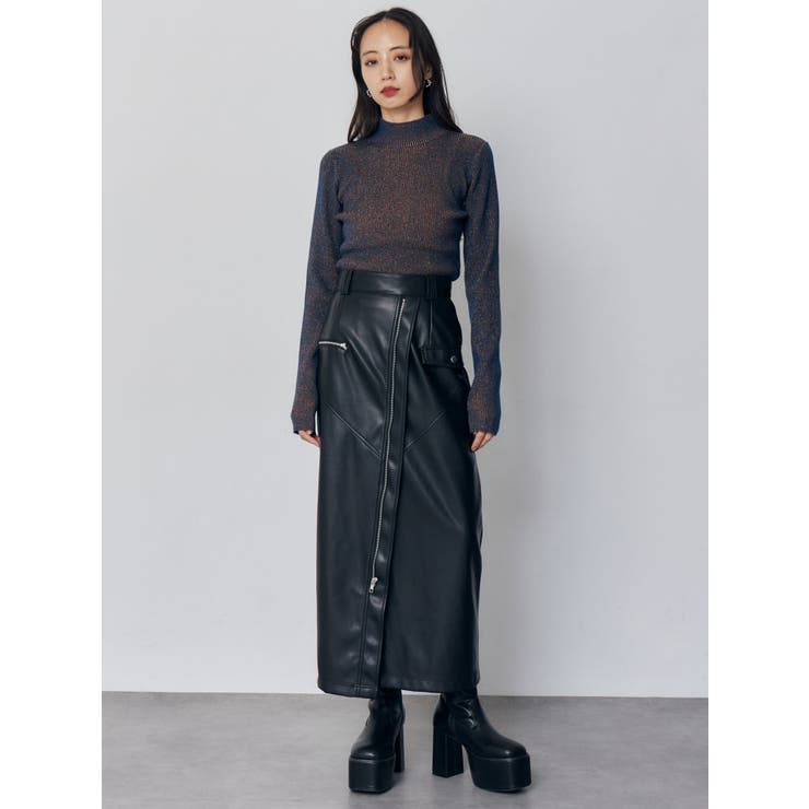 バイカラーラメクロップドニット | MURUA | 詳細画像7 