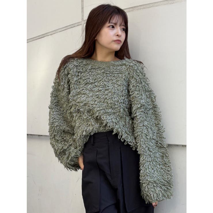 ループヤーンボリュームスリーブニット | MURUA | 詳細画像2 