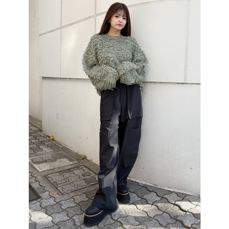 ループヤーンボリュームスリーブニット | MURUA | 詳細画像8 