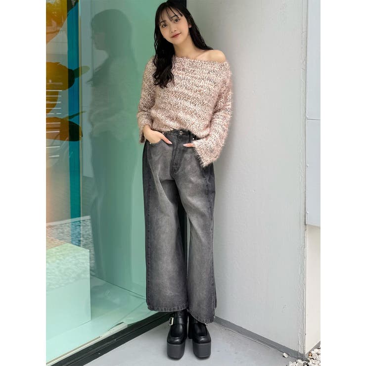 MIXシャギールーズニット | MURUA | 詳細画像23 