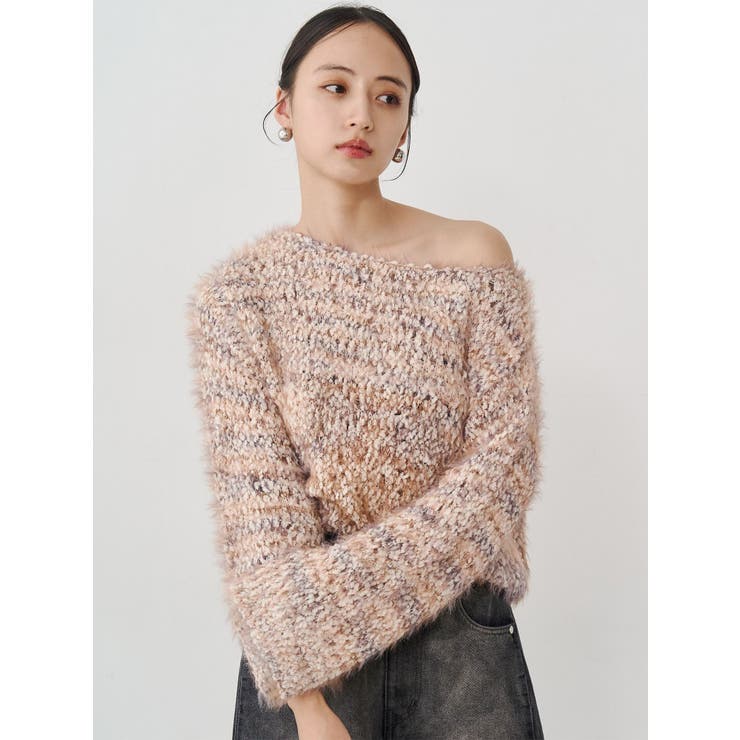 MIXシャギールーズニット | MURUA | 詳細画像3 