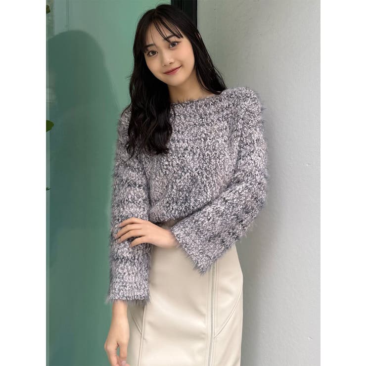 MIXシャギールーズニット | MURUA | 詳細画像4 