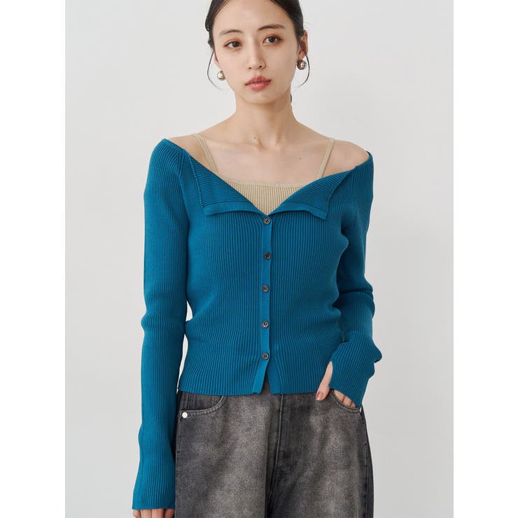 ブルー | キャミドッキングニット | MURUA