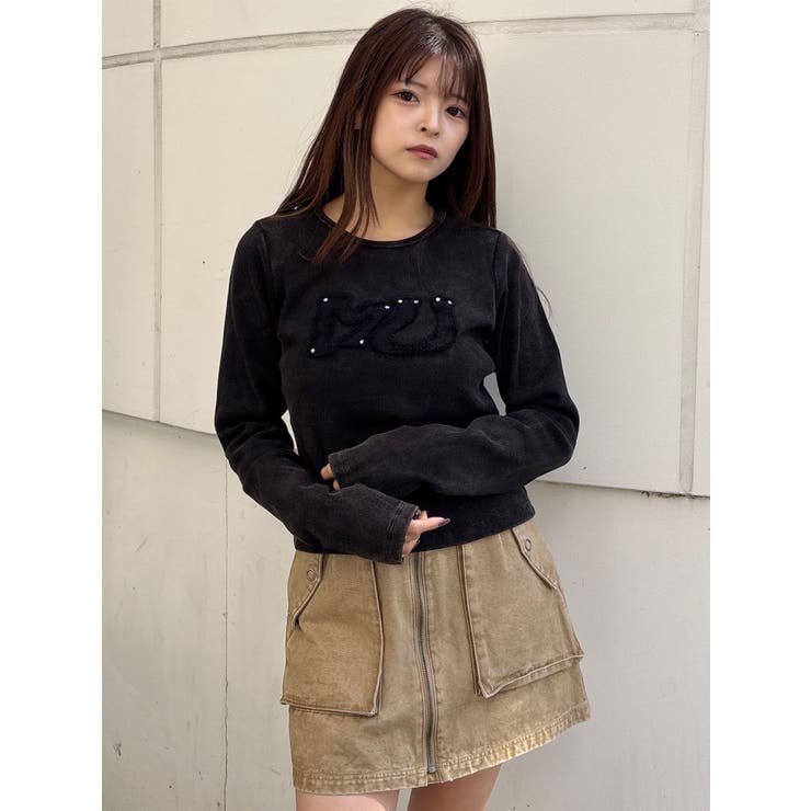 パッチロゴフェードトップス | MURUA | 詳細画像2 