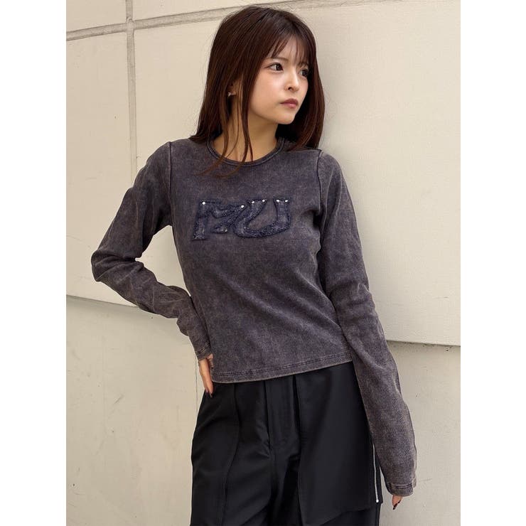 パッチロゴフェードトップス | MURUA | 詳細画像4 