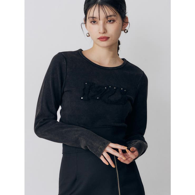 ブラック | パッチロゴフェードトップス | MURUA