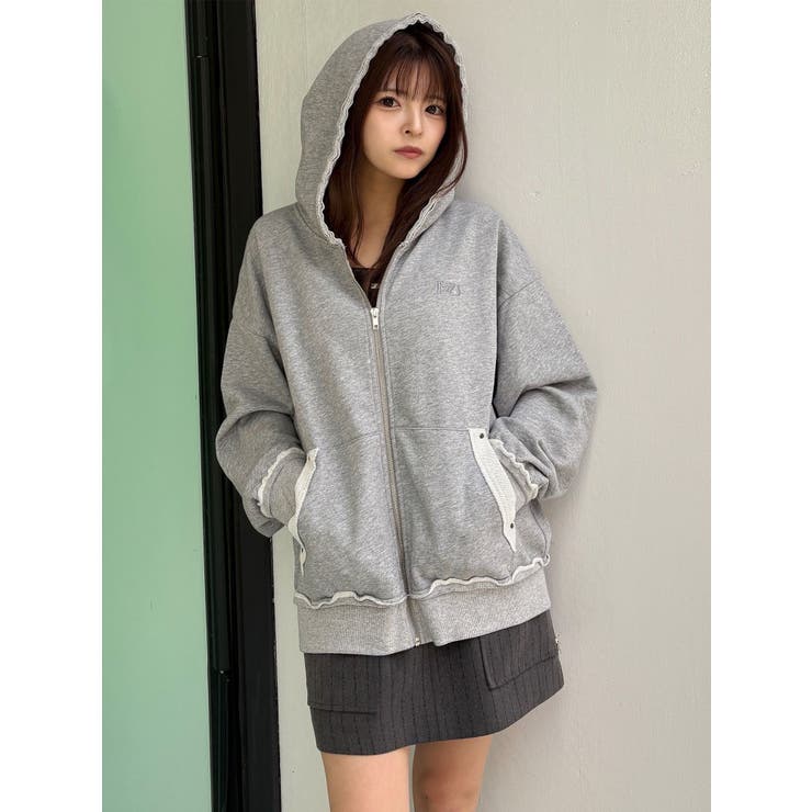 ジップルーズフーディ | MURUA | 詳細画像4 