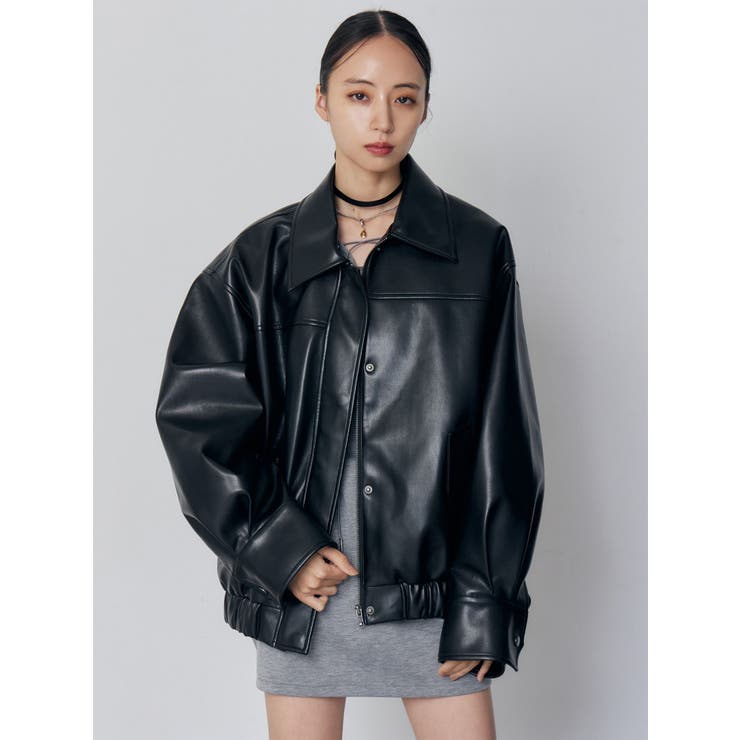 2WAYカラーフェイクレザーブルゾン | MURUA | 詳細画像10 