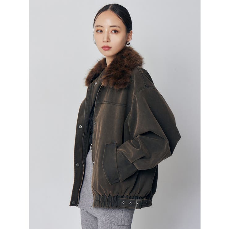 2WAYカラーフェイクレザーブルゾン | MURUA | 詳細画像12 