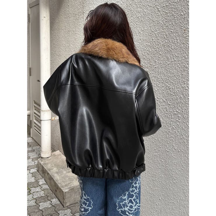 2WAYカラーフェイクレザーブルゾン | MURUA | 詳細画像22 