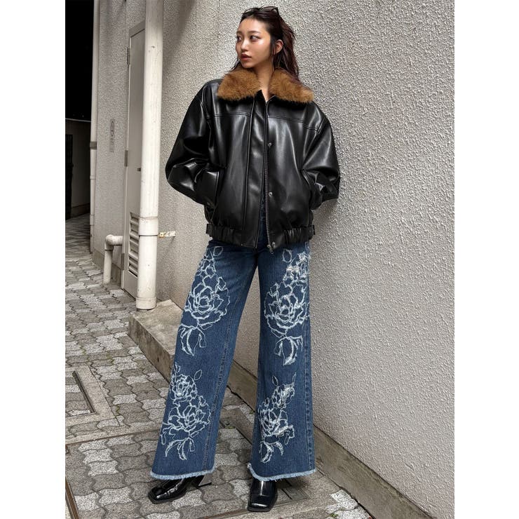 2WAYカラーフェイクレザーブルゾン | MURUA | 詳細画像23 