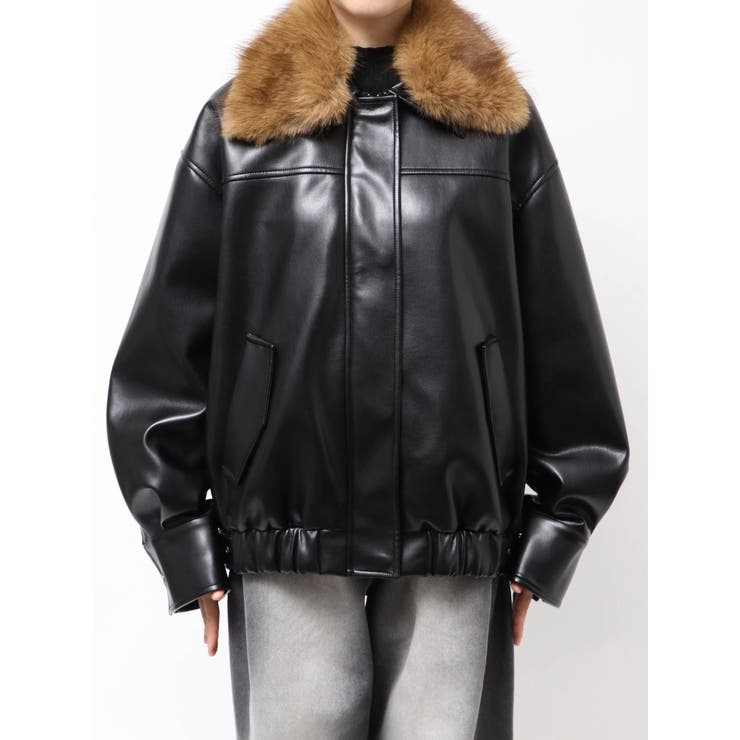 2WAYカラーフェイクレザーブルゾン | MURUA | 詳細画像28 