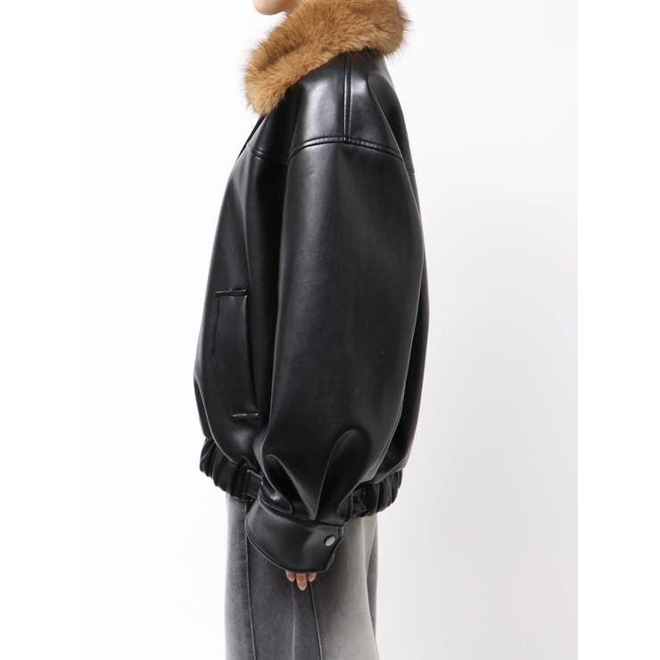 2WAYカラーフェイクレザーブルゾン | MURUA | 詳細画像29 