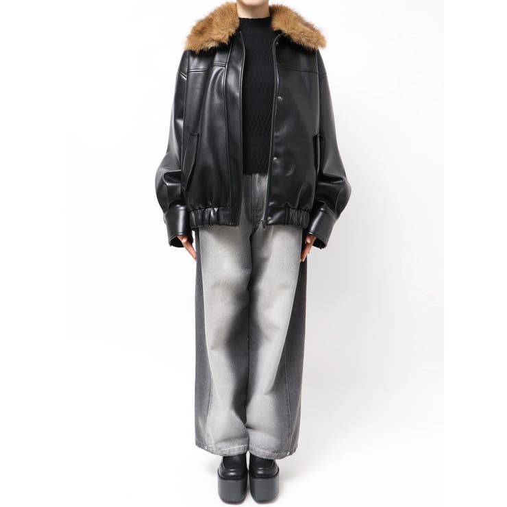 2WAYカラーフェイクレザーブルゾン | MURUA | 詳細画像37 