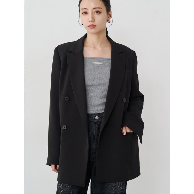 ブラック | ベルテッドテーラードジャケット【セット販売対象】 | MURUA