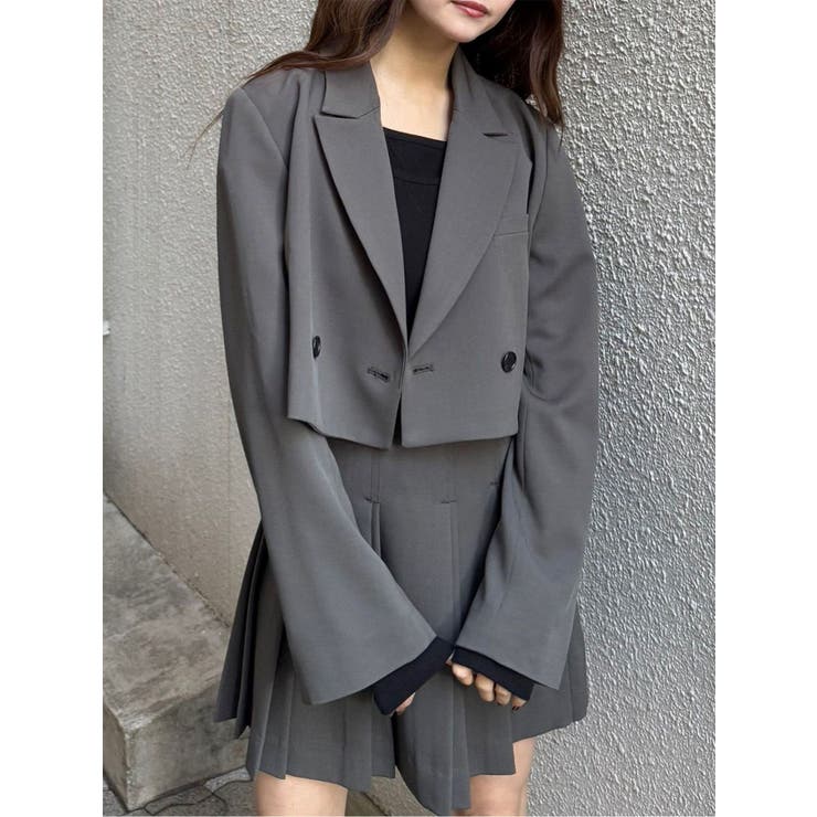 グレー | ショートテーラードジャケット【セット販売対象】 | MURUA