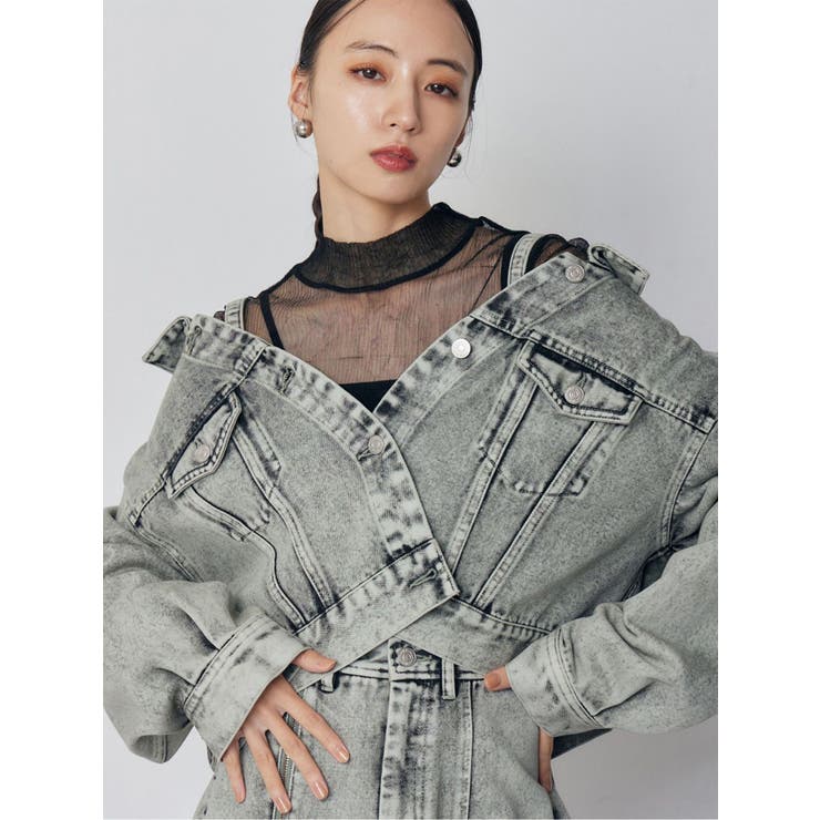 ミントグリーン | 2wayデニムジャケット【セット販売対象】 | MURUA