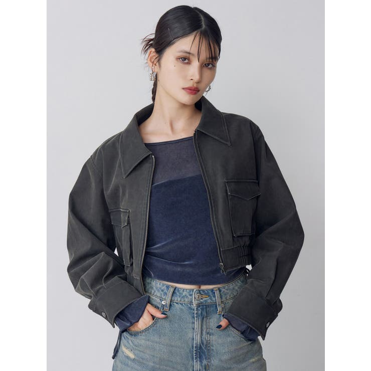 フェイクレザーショートフライトジャケット【セット販売対象】 | MURUA | 詳細画像13 