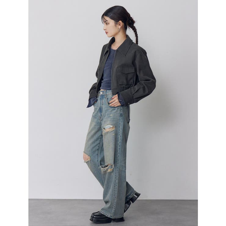 フェイクレザーショートフライトジャケット【セット販売対象】 | MURUA | 詳細画像16 