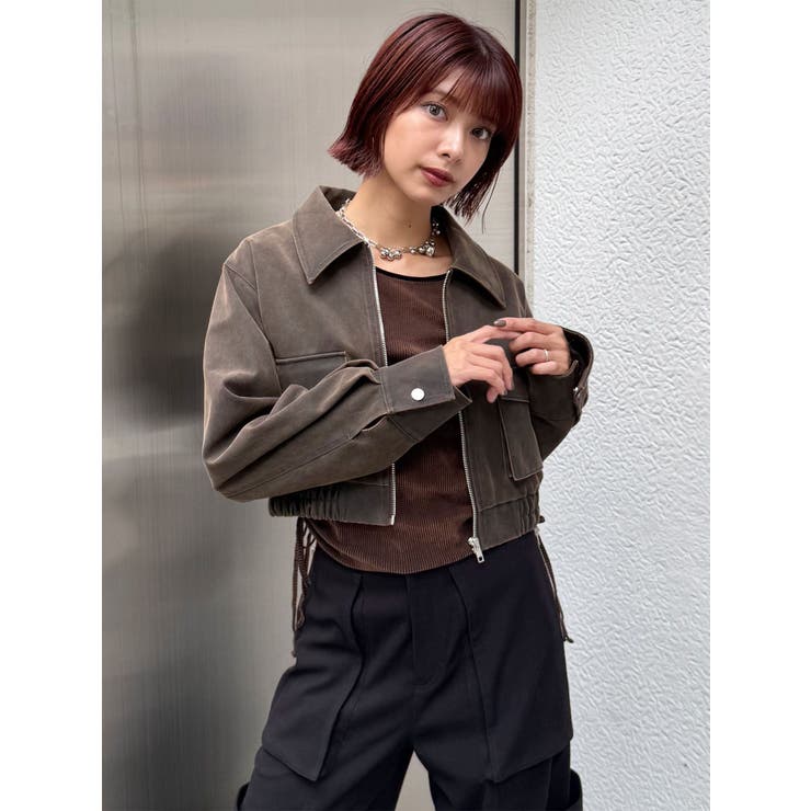 フェイクレザーショートフライトジャケット【セット販売対象】 | MURUA | 詳細画像17 