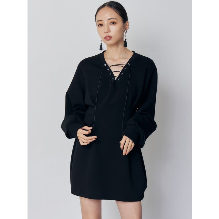 デザインレースアップミニワンピース | MURUA | 詳細画像10 