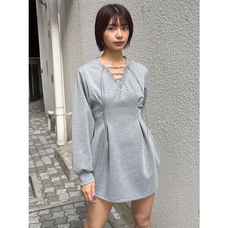 デザインレースアップミニワンピース | MURUA | 詳細画像14 