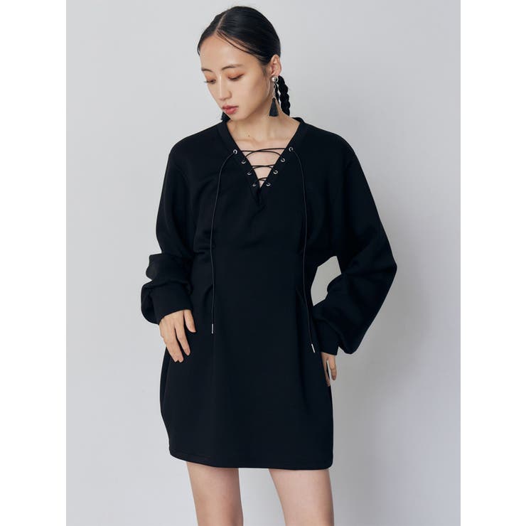 デザインレースアップミニワンピース | MURUA | 詳細画像2 