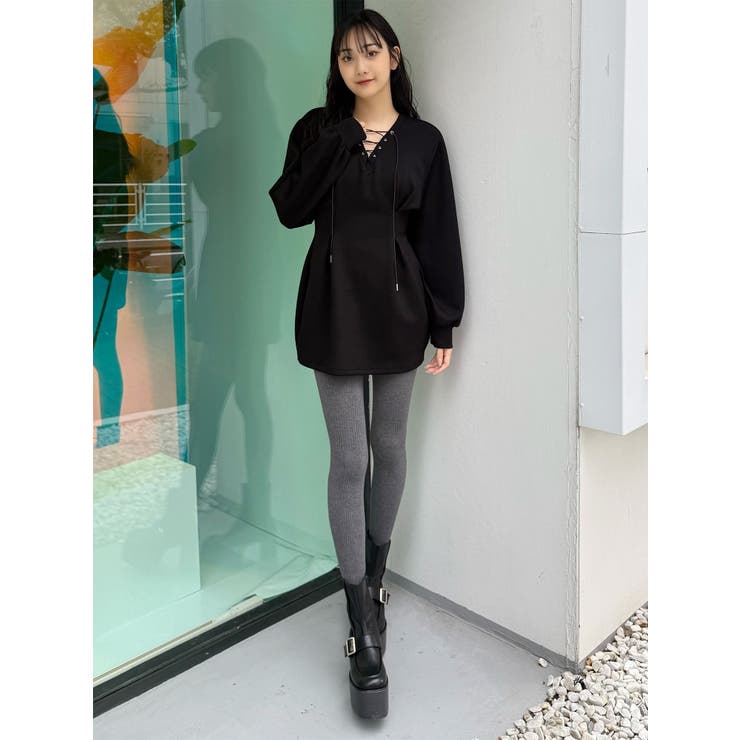 デザインレースアップミニワンピース | MURUA | 詳細画像24 