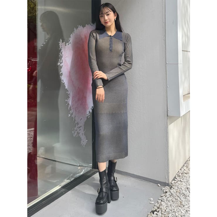 リブニットロングワンピース | MURUA | 詳細画像11 