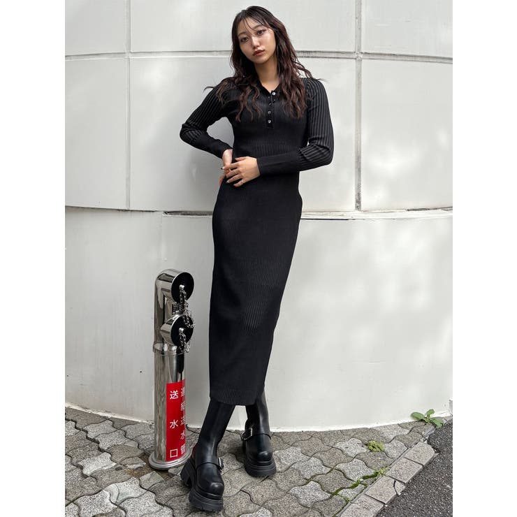 リブニットロングワンピース | MURUA | 詳細画像15 