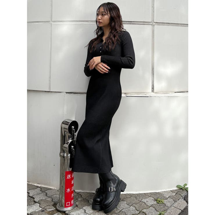 リブニットロングワンピース | MURUA | 詳細画像17 