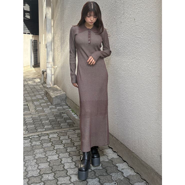 リブニットロングワンピース | MURUA | 詳細画像20 