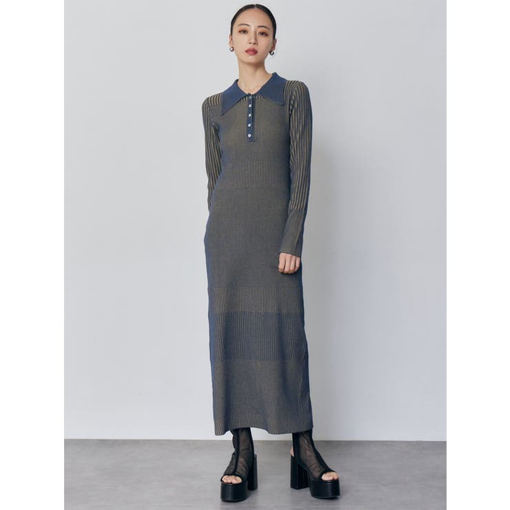 リブニットロングワンピース | MURUA | 詳細画像3 