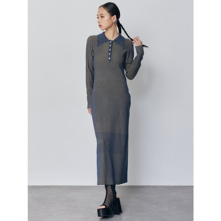 リブニットロングワンピース | MURUA | 詳細画像4 